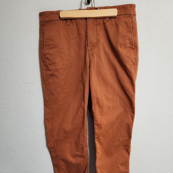 J Crew High Rise Girlfriend Chino Relaxed Burnt Orange Size 6 - Picture 1 of 6